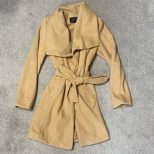 Love Tree Open Camel Coat sz M